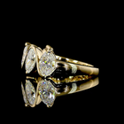 Oval Lab Grown Diamond Half Bezel Five Stone Band (2-1/2ctw)