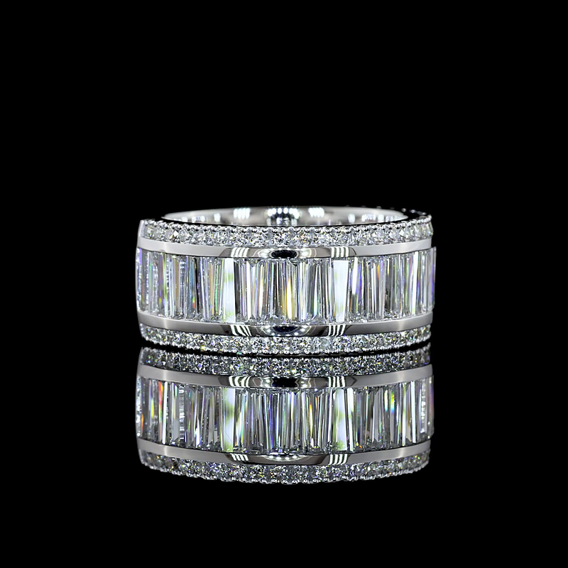 Baguette & Round Diamond Channel 3/4 Band (5ctw)