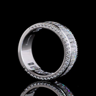 Baguette & Round Lab Grown Diamond Channel 3/4 Band (3ctw)