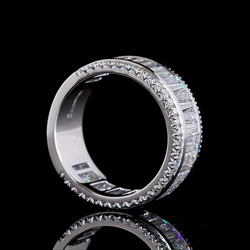 Baguette & Round Diamond Channel 3/4 Band (5ctw)