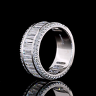 Baguette & Round Lab Grown Diamond Channel 3/4 Band (3ctw)