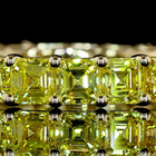 Asscher Fancy Vivid Yellow Lab Grown Diamond Eternity Band (3-1/2ctw)