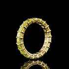 Asscher Fancy Vivid Yellow Lab Grown Diamond Eternity Band (3-1/2ctw)