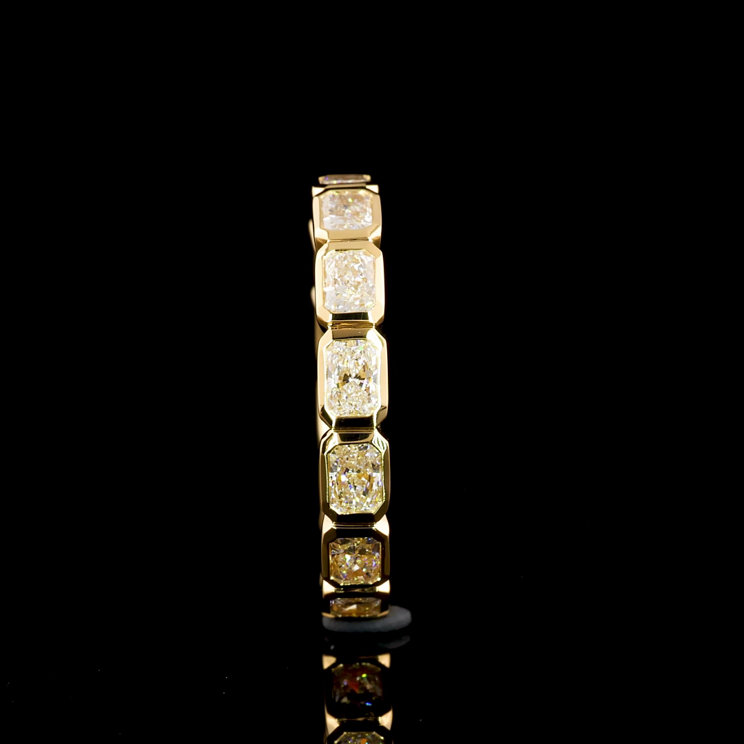 2ctw Bezel East West Radiant Eternity Band