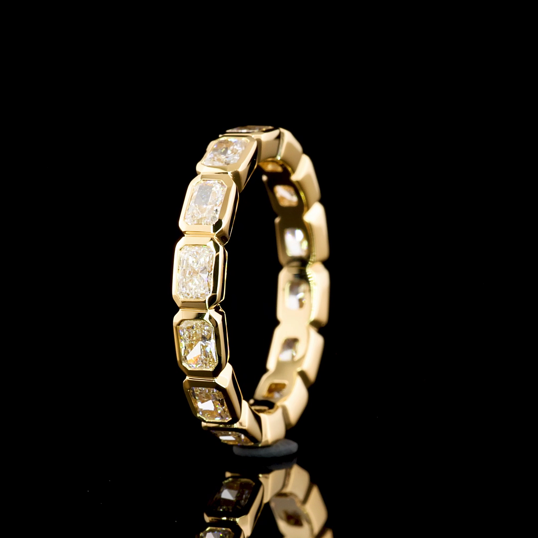 2ctw Bezel East West Radiant Eternity Band