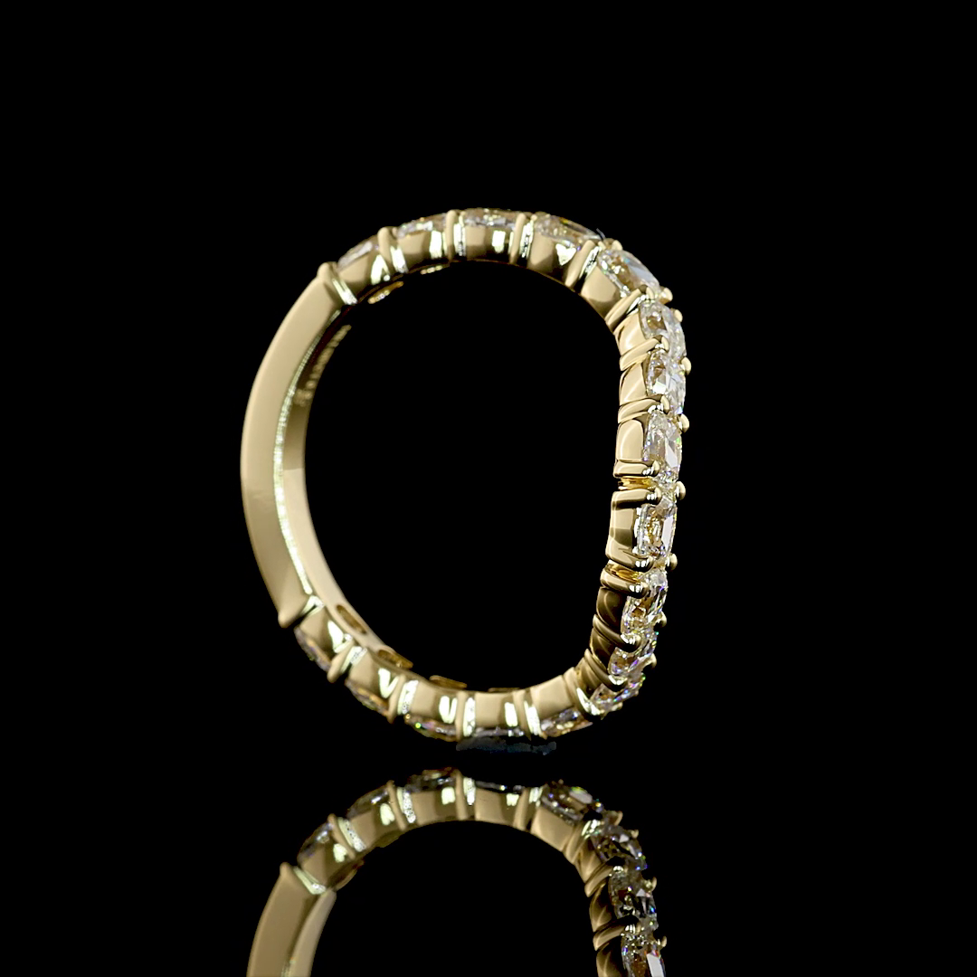 East West Cushion Lab Grown Diamond 3/4 Band (9/10ctw)