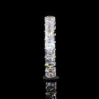 3-1/2ctw Antique Asscher Prong Diamond Eternity Band