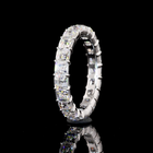 3-1/2ctw Antique Asscher Prong Diamond Eternity Band