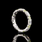 3ctw Round & Emerald East West Prong Diamond Eternity Band