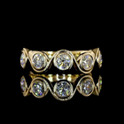 Round Lab Grown Diamond Bezel Seven Stone Band (1-1/2ctw)