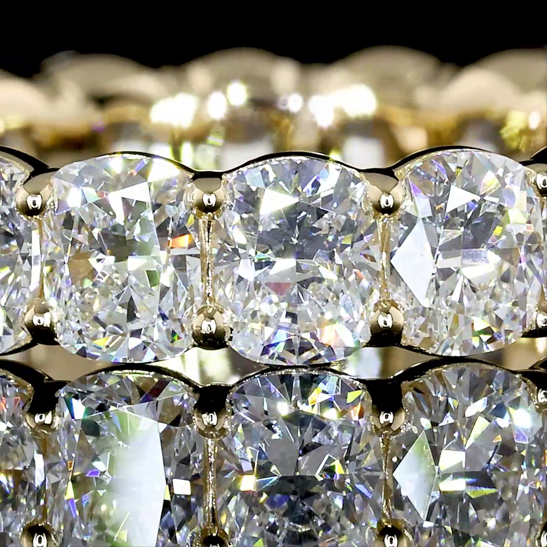 3-1/2ctw Cushion Prong Diamond Eternity Band