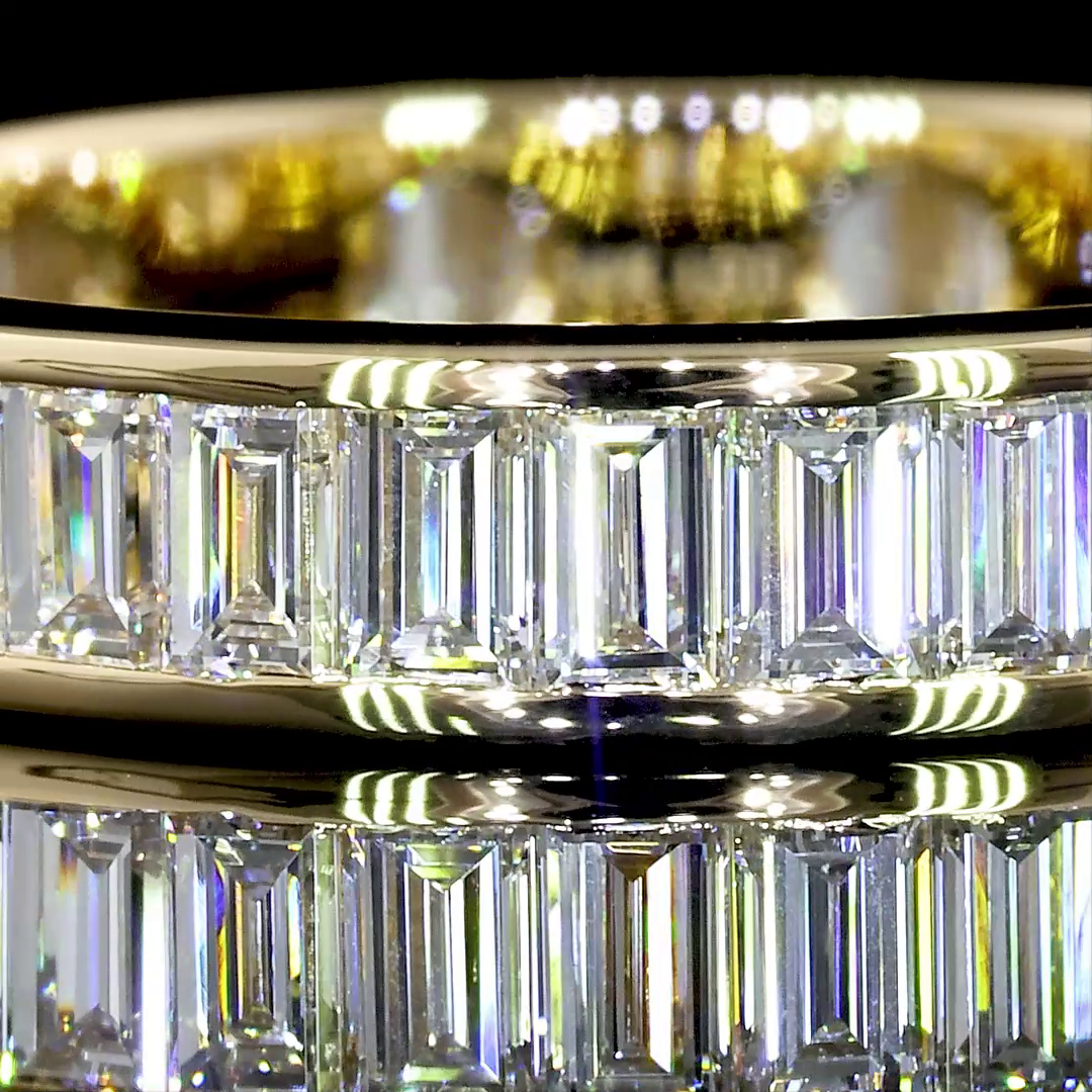 Baguette Lab Grown Diamond Channel Eternity Band (2ctw)