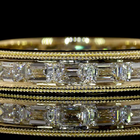 East West Emerald Lab Grown Diamond Channel Eternity Band (2ctw)