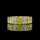 Radiant Fancy Vivid Yellow Lab Grown Diamond Eternity Band (8ctw)