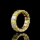 Radiant Fancy Vivid Yellow Lab Grown Diamond Eternity Band (8ctw)