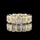 9ctw Emerald Bezel Diamond Eternity Band