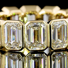 9ctw Emerald Bezel Diamond Eternity Band