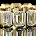 9ctw Emerald Bezel Diamond Eternity Band