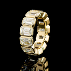 8ctw Emerald Bezel Diamond Eternity Band