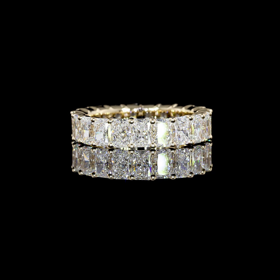 4ctw Radiant Prong Diamond Eternity Band