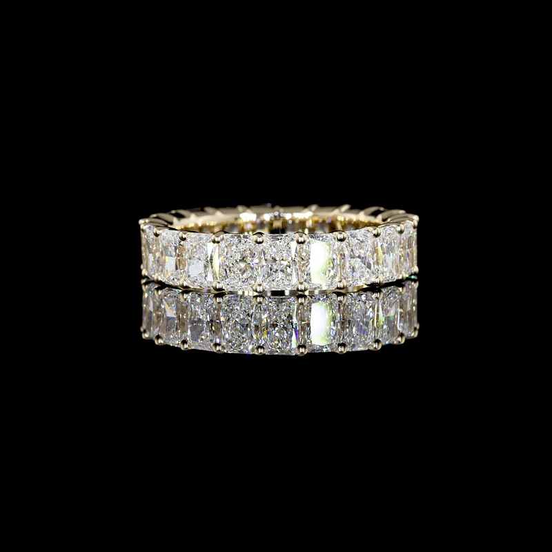 4ctw Radiant Prong Diamond Eternity Band