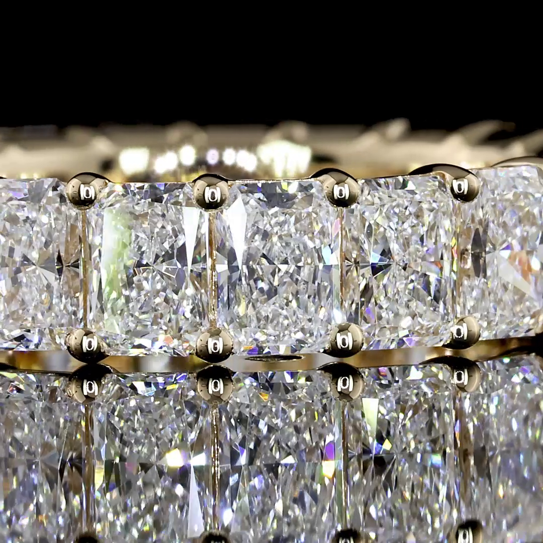 4ctw Radiant Prong Diamond Eternity Band