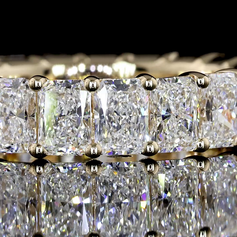 4ctw Radiant Prong Diamond Eternity Band