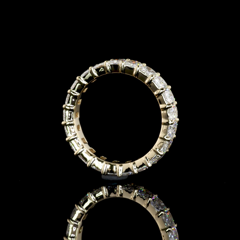 4ctw Radiant Prong Diamond Eternity Band