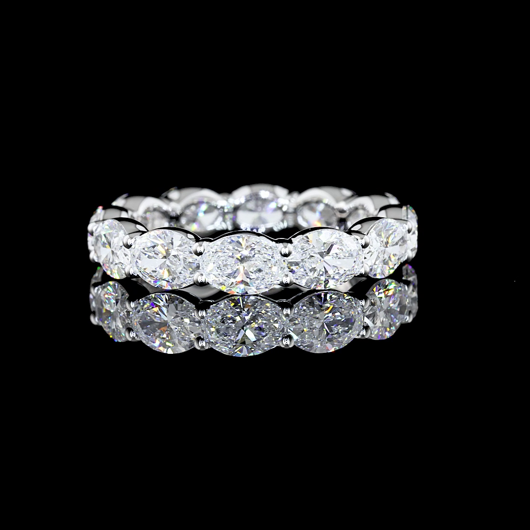 4ctw Oval East West Prong Diamond Eternity Band