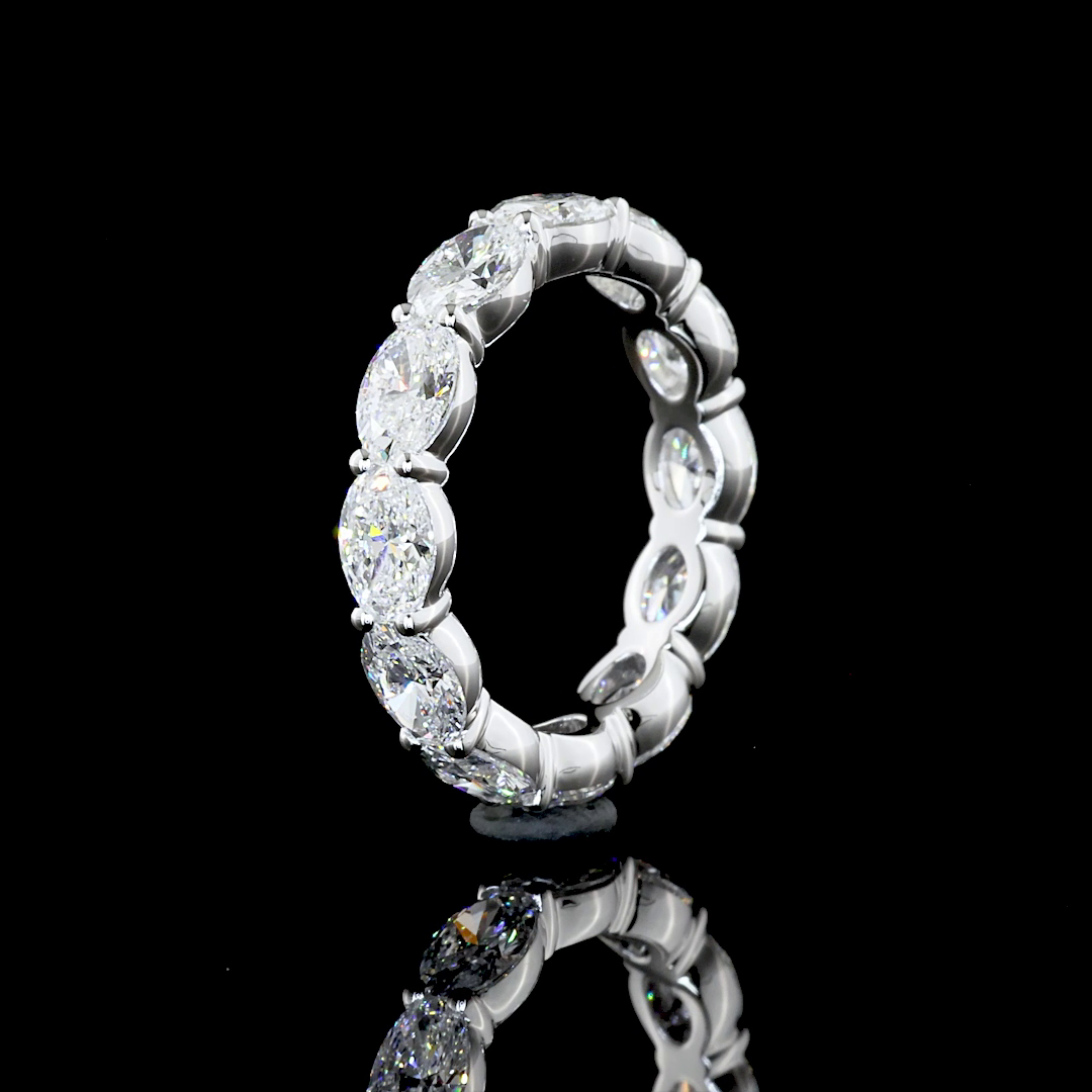 4ctw Oval East West Prong Diamond Eternity Band