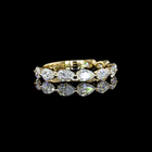1ctw Prong East West Pear 3/4 Eternity Band