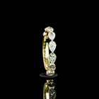 1ctw Prong East West Pear 3/4 Eternity Band