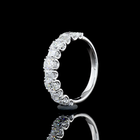 1-1/2ctw Oval & Emerald Prong Diamond Half Eternity Band