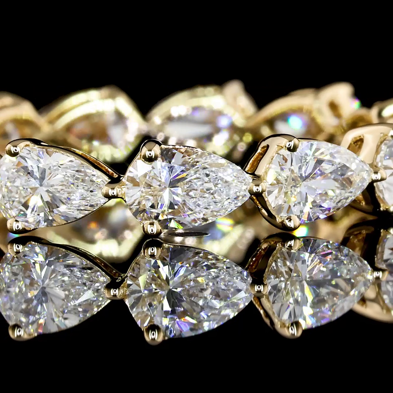 2ctw Prong East West Pear Eternity Band