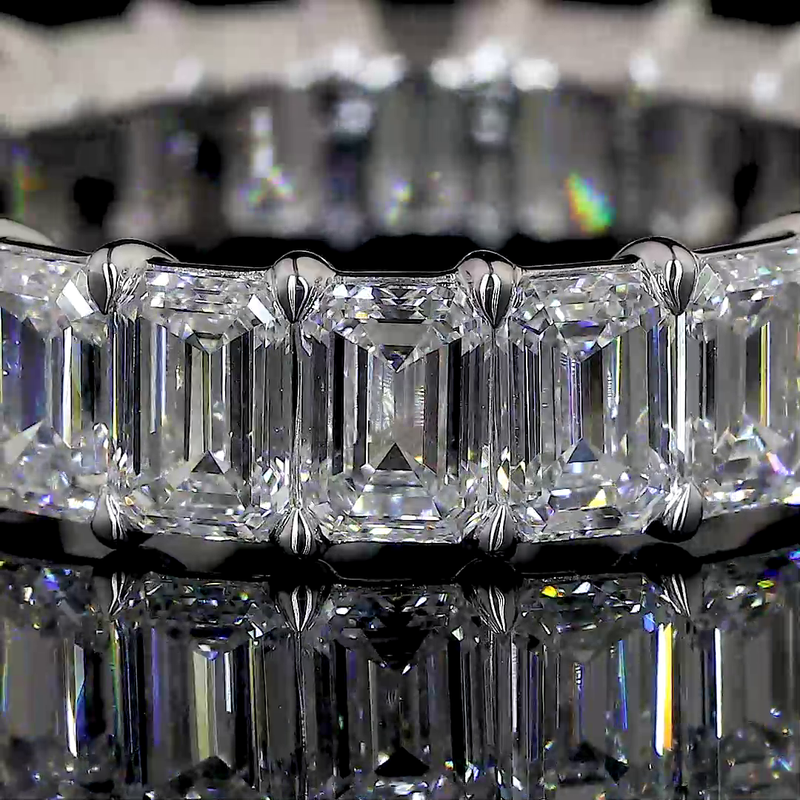 Emerald Diamond Eternity Band