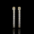 3/4ctw Prong Round Hoop Earrings