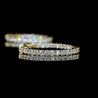 3/4ctw Prong Round Hoop Earrings