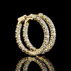3ctw Prong Round Hoop Earrings