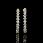 3ctw Prong Round Hoop Earrings