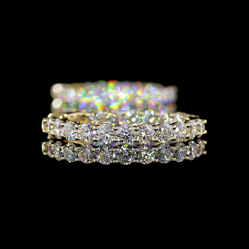 3ctw Prong Round Hoop Earrings
