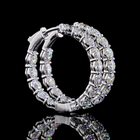 5ctw Prong Round Hoop Earrings
