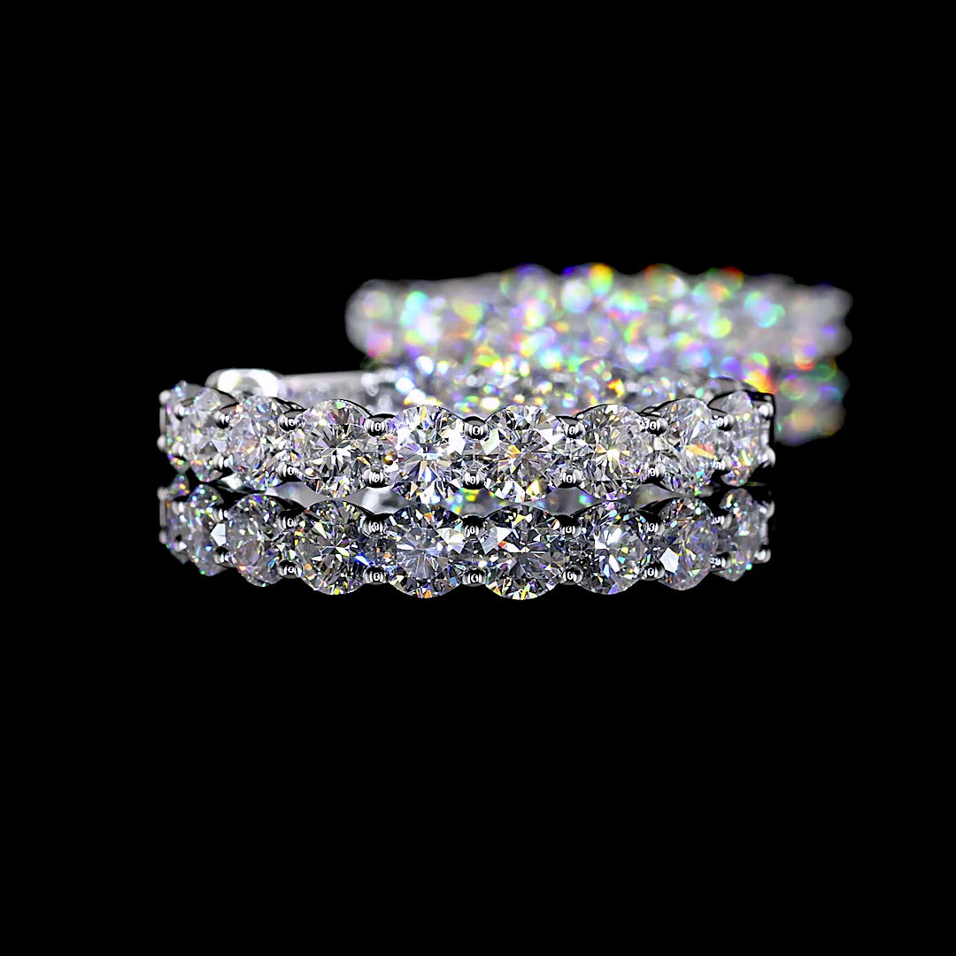 5ctw Prong Round Hoop Earrings