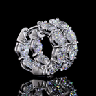 5ctw Prong Round Huggie Earrings