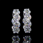 5ctw Prong Round Huggie Earrings