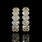 3ctw Prong Oval Huggie Earrings