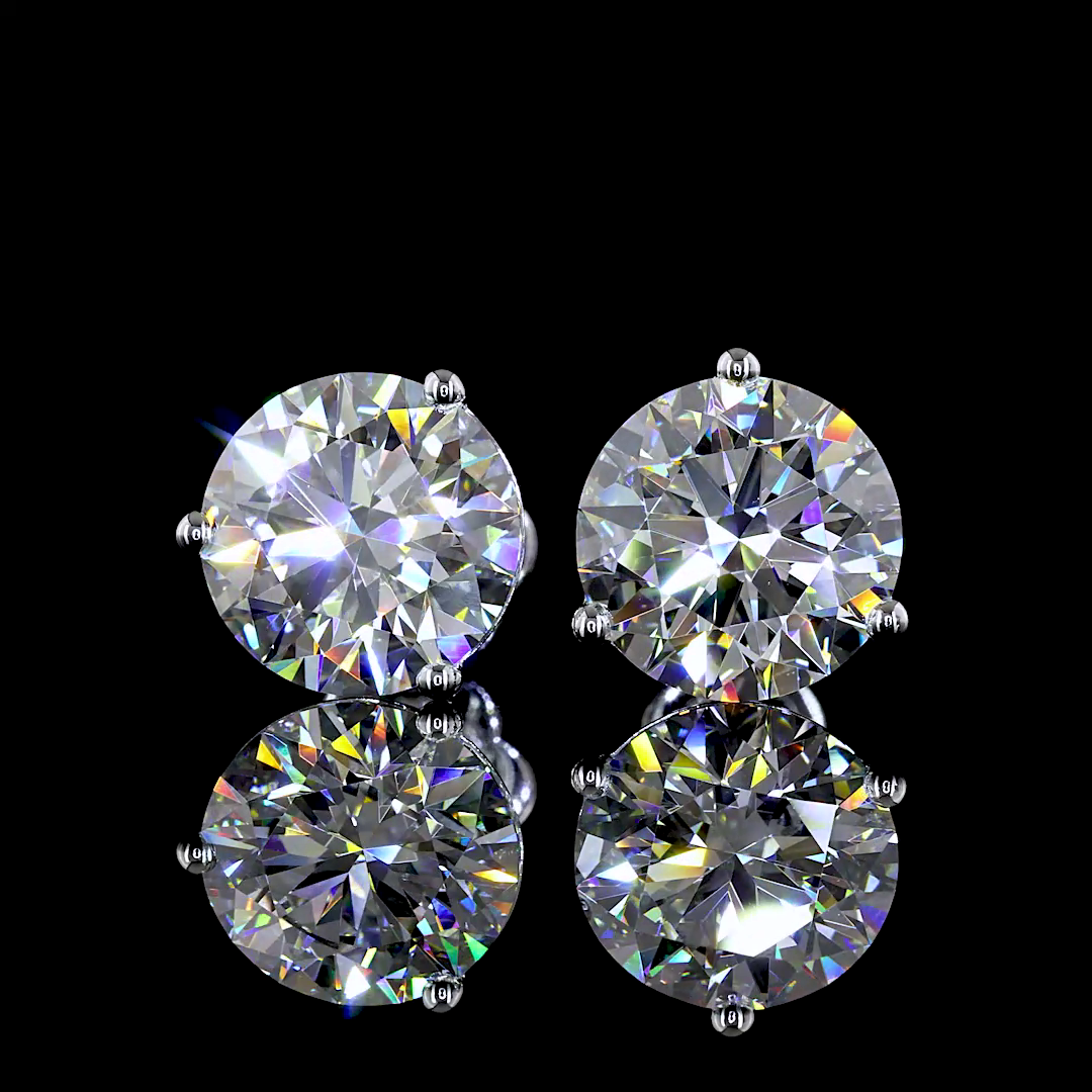 5ctw Prong Round Martini Stud Earrings