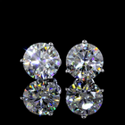 5ctw Prong Round Martini Stud Earrings
