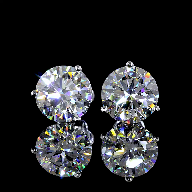 5ctw Prong Round Martini Stud Earrings