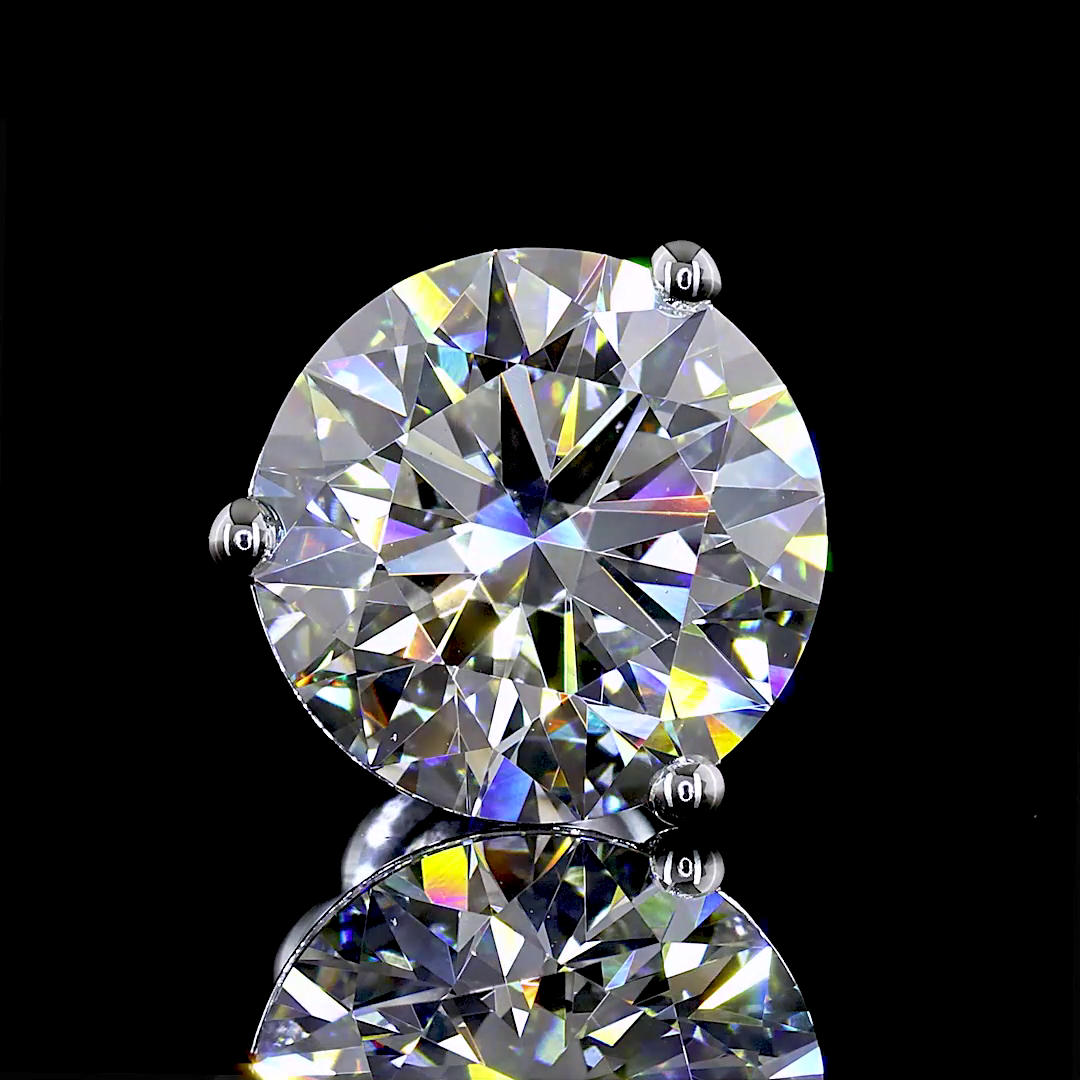 5ctw Prong Round Martini Stud Earrings
