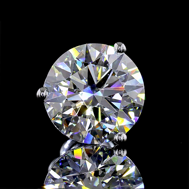 5ctw Prong Round Martini Stud Earrings